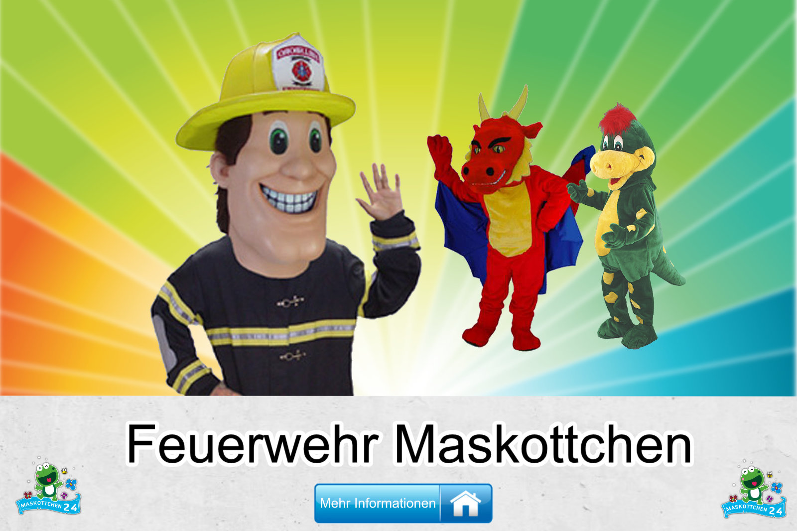 Feuerwehr Maskottchen Kostüm kaufen