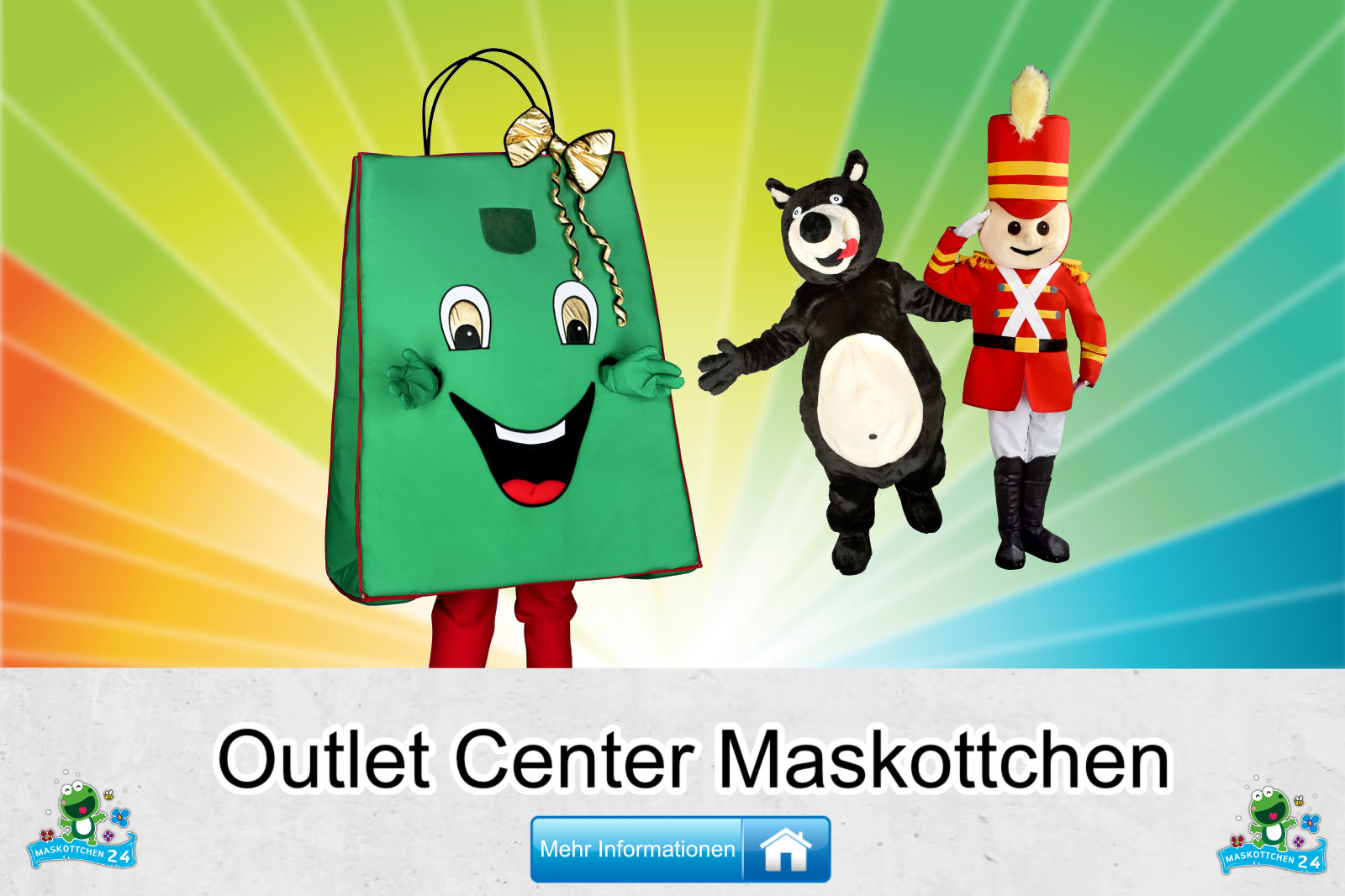 Outlet Center Maskottchen Kostüm kaufen
