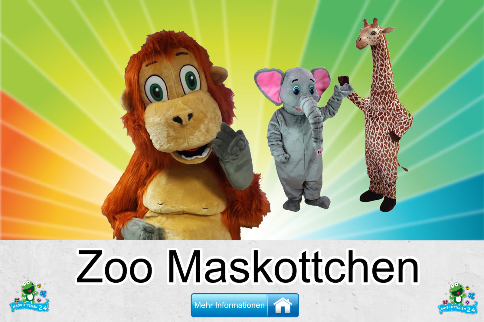 Zoo Maskottchen Kostüm kaufen