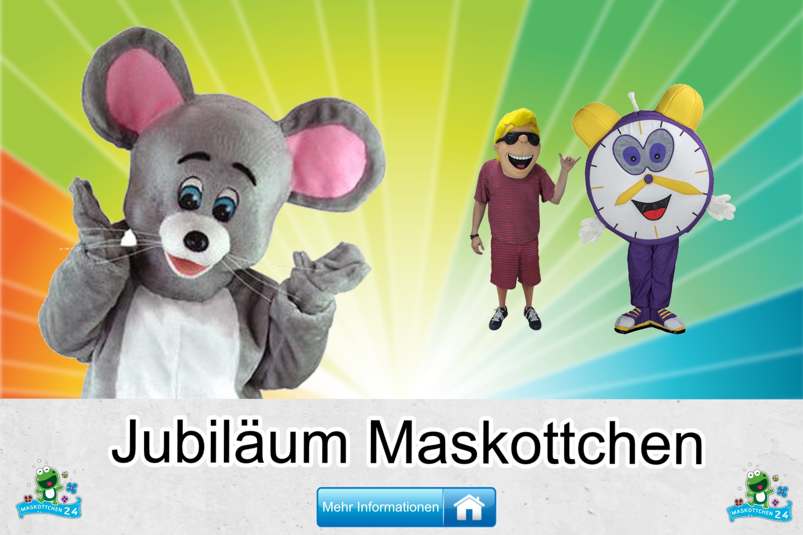 Jubiläum Maskottchen Kostüm kaufen, günstige Produktion / Herstellung