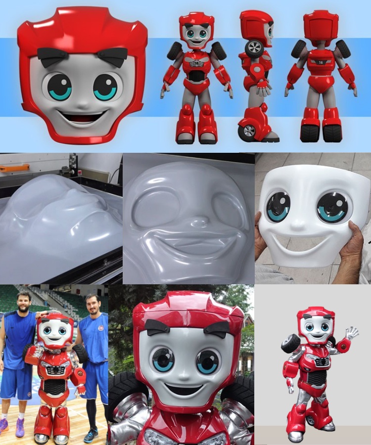 Produktion-Roboter-Kostuem-Maskottchen
